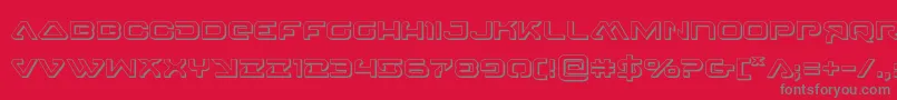 4114blasterv23D Font – Gray Fonts on Red Background