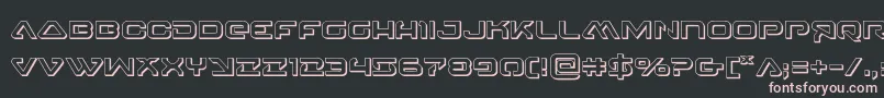 Шрифт 4114blasterv23D – розовые шрифты на чёрном фоне