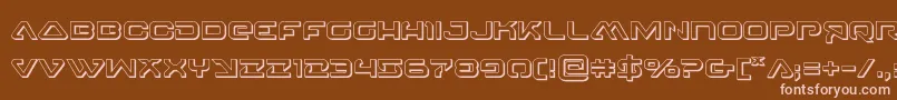 4114blasterv23D Font – Pink Fonts on Brown Background