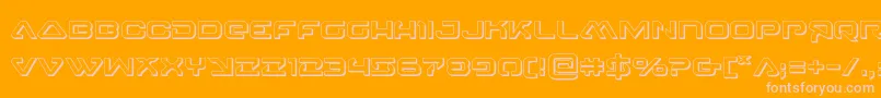 4114blasterv23D-Schriftart – Rosa Schriften auf orangefarbenem Hintergrund