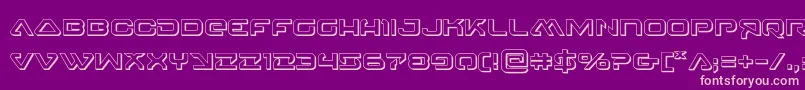 4114blasterv23D-fontti – vaaleanpunaiset fontit violetilla taustalla