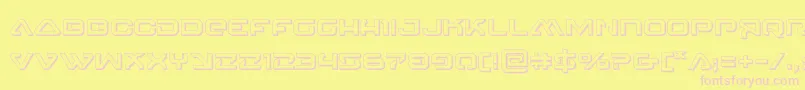 4114blasterv23D-Schriftart – Rosa Schriften auf gelbem Hintergrund