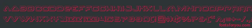 4114blasterv23D Font – Red Fonts on Black Background