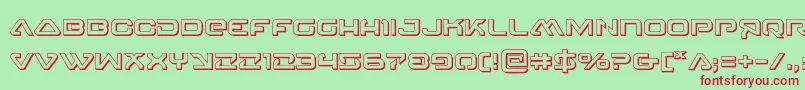 4114blasterv23D Font – Red Fonts on Green Background