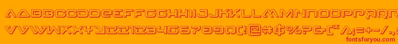 4114blasterv23D Font – Red Fonts on Orange Background