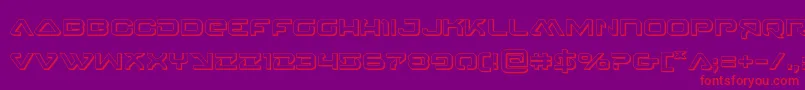 フォント4114blasterv23D – 紫の背景に赤い文字