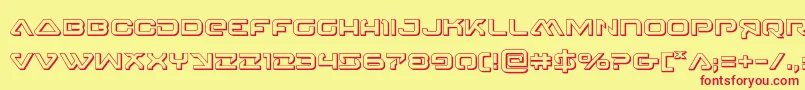 Шрифт 4114blasterv23D – красные шрифты на жёлтом фоне