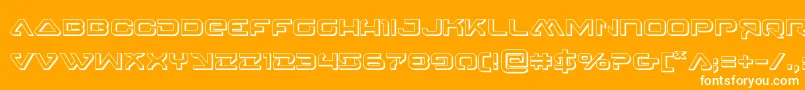 4114blasterv23D Font – White Fonts on Orange Background