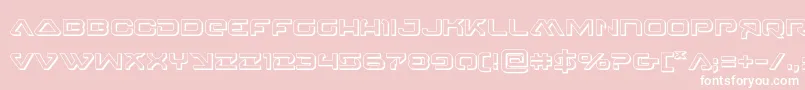 フォント4114blasterv23D – ピンクの背景に白い文字