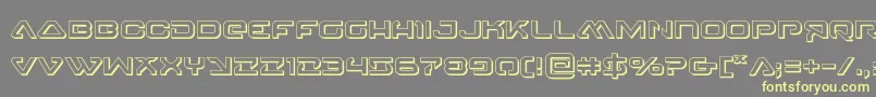 4114blasterv23D Font – Yellow Fonts on Gray Background