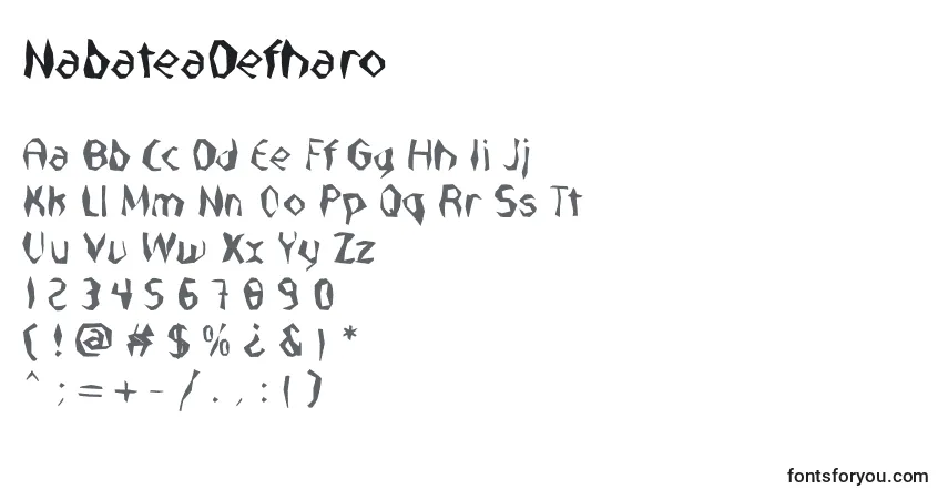 Schriftart NabateaDefharo (66351) – Alphabet, Zahlen, spezielle Symbole