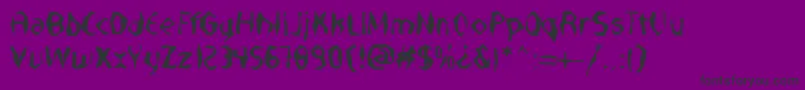 Police NabateaDefharo – polices noires sur fond violet