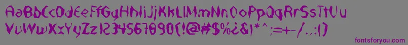 NabateaDefharo Font – Purple Fonts on Gray Background