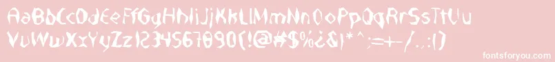 NabateaDefharo Font – White Fonts on Pink Background