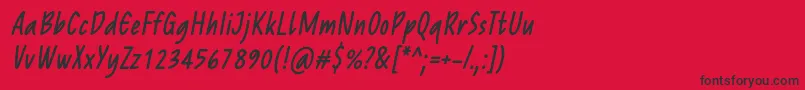 fuente ReprineatoRegularItalic – Fuentes Negras Sobre Fondo Rojo
