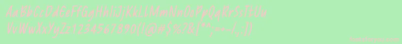 ReprineatoRegularItalic Font – Pink Fonts on Green Background