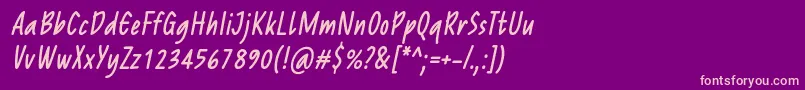 ReprineatoRegularItalic Font – Pink Fonts on Purple Background