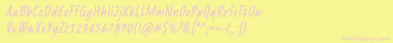 fuente ReprineatoRegularItalic – Fuentes Rosadas Sobre Fondo Amarillo