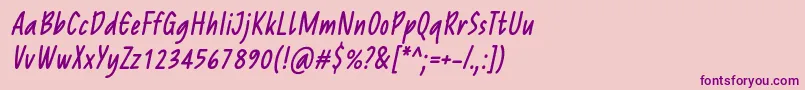 More about ReprineatoRegularItalic Font ReprineatoRegularItalic Font – Purple Fonts on Pink Background