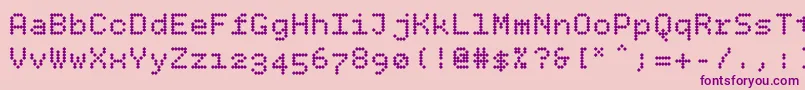 Bpdotsdiamondbold Font – Purple Fonts on Pink Background