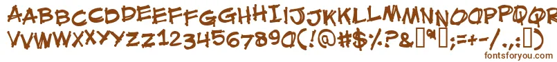 Шрифт MouthBreatherBb – коричневые шрифты на белом фоне