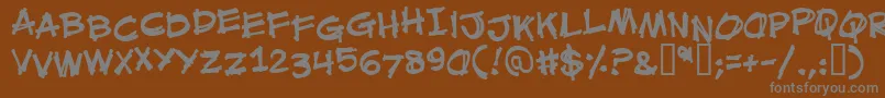 Шрифт MouthBreatherBb – серые шрифты на коричневом фоне