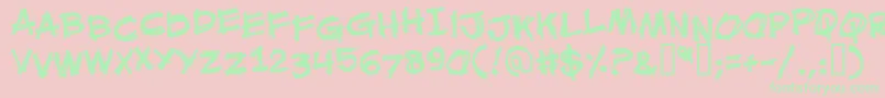 MouthBreatherBb Font – Green Fonts on Pink Background