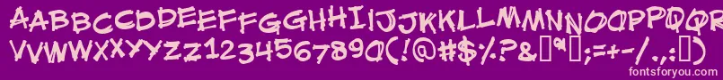 MouthBreatherBb Font – Pink Fonts on Purple Background