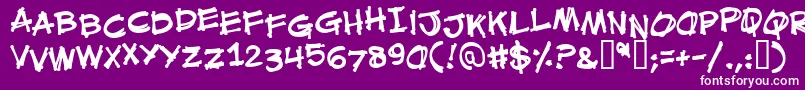 MouthBreatherBb Font – White Fonts on Purple Background