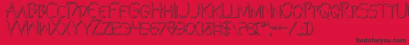 PerditionOutline Font – Black Fonts on Red Background