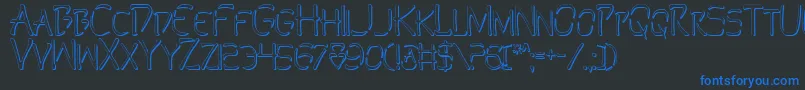 More about PerditionOutline Font PerditionOutline Font – Blue Fonts on Black Background