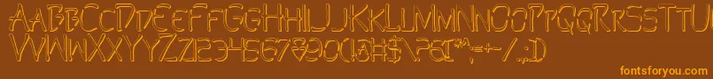 More about PerditionOutline Font PerditionOutline Font – Orange Fonts on Brown Background