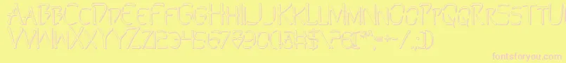 Police PerditionOutline – polices roses sur fond jaune