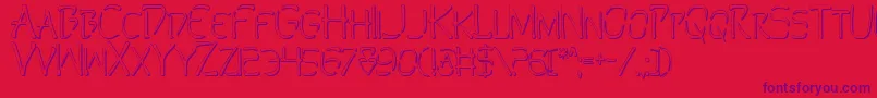 PerditionOutline Font – Purple Fonts on Red Background