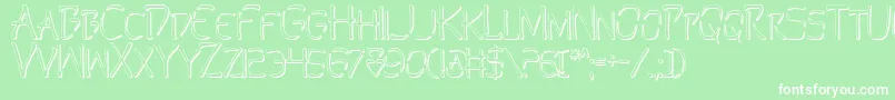 PerditionOutline Font – White Fonts on Green Background