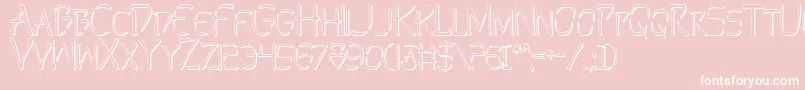 PerditionOutline Font – White Fonts on Pink Background