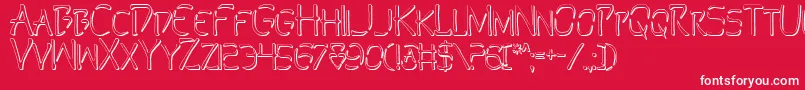 PerditionOutline Font – White Fonts on Red Background