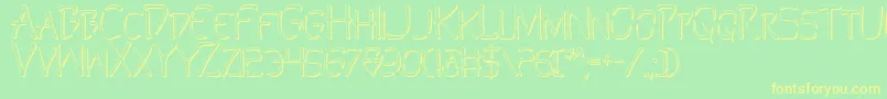 PerditionOutline Font – Yellow Fonts on Green Background