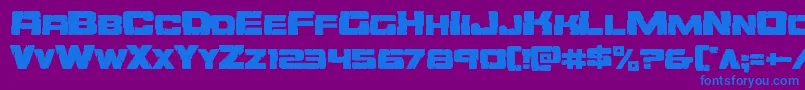 Orecrusherexpand Font – Blue Fonts on Purple Background