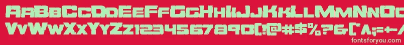 Orecrusherexpand Font – Green Fonts on Red Background