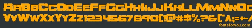 Orecrusherexpand Font – Orange Fonts on Black Background