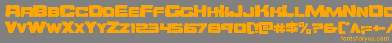Orecrusherexpand-Schriftart – Orangefarbene Schriften auf grauem Hintergrund