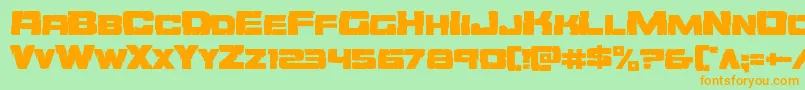 Orecrusherexpand Font – Orange Fonts on Green Background