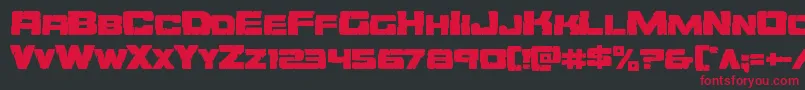 Orecrusherexpand-Schriftart – Rote Schriften auf schwarzem Hintergrund