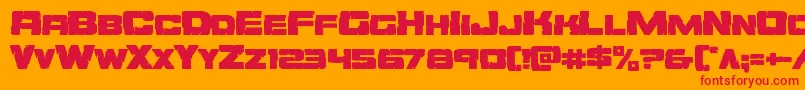 Orecrusherexpand Font – Red Fonts on Orange Background