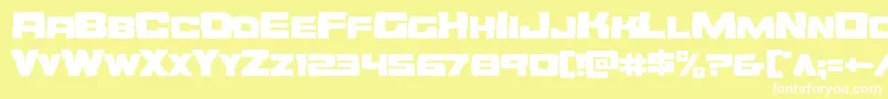 Orecrusherexpand Font – White Fonts on Yellow Background