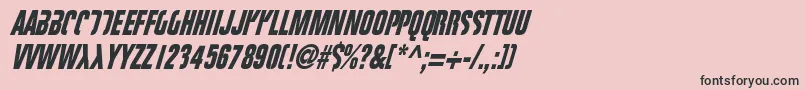 フォントFightthis – ピンクの背景に黒い文字