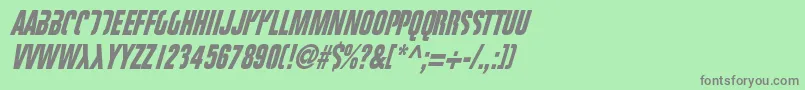 フォントFightthis – 緑の背景に灰色の文字