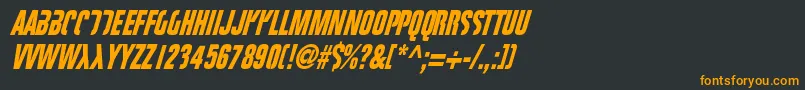 フォントFightthis – 黒い背景にオレンジの文字