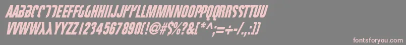 フォントFightthis – 灰色の背景にピンクのフォント